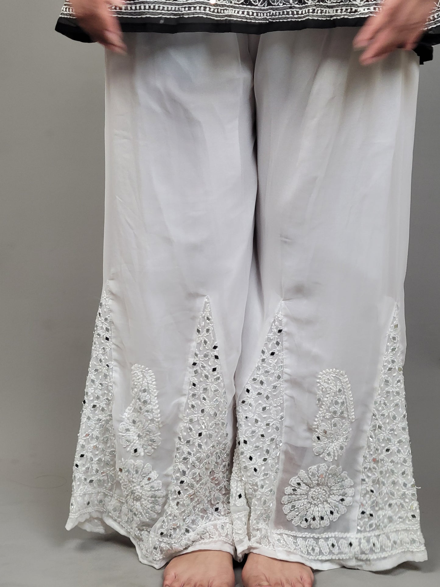 Mehr Black Embroidered Frock(2 Pices)